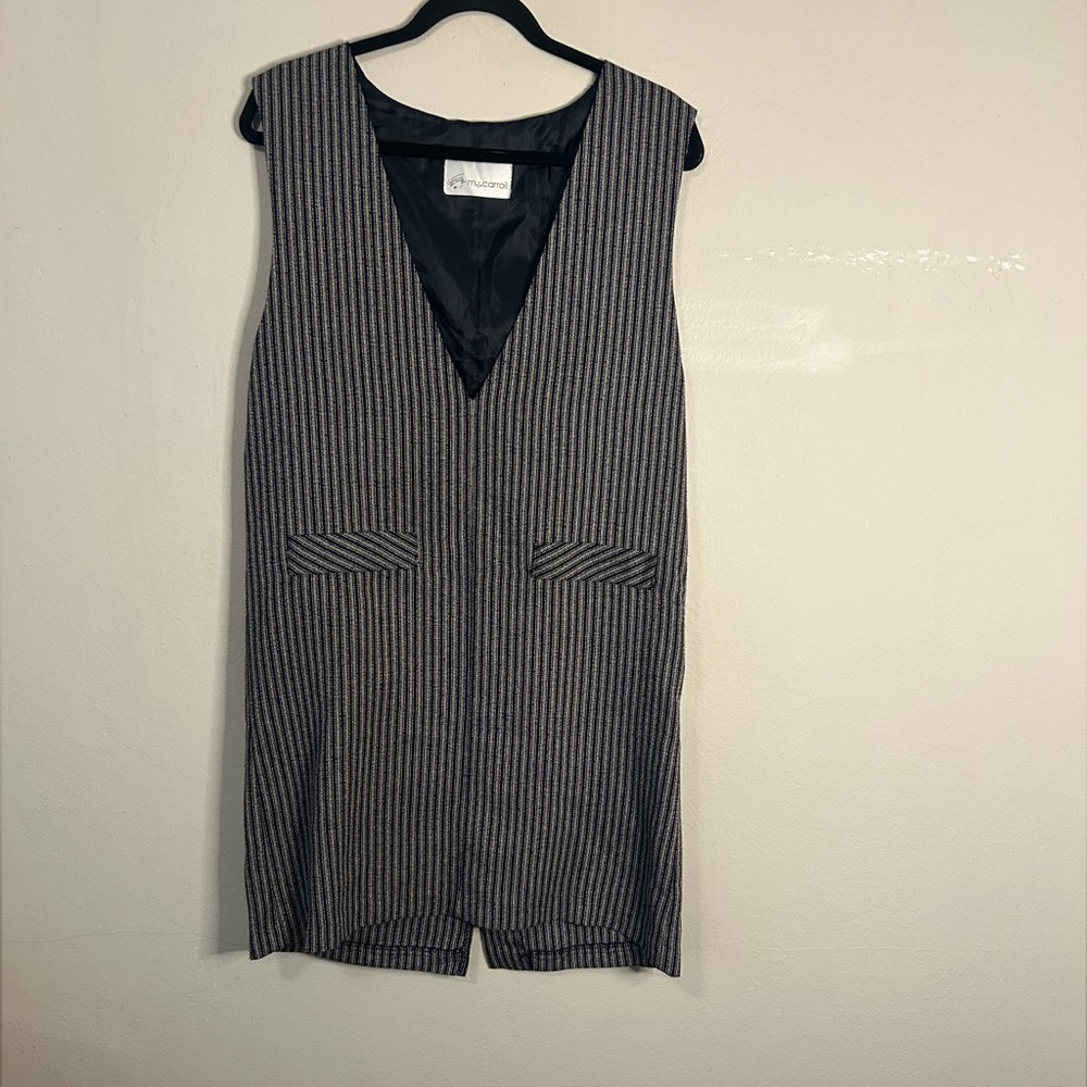 M.J. Carroll Vintage Striped Vest Dress